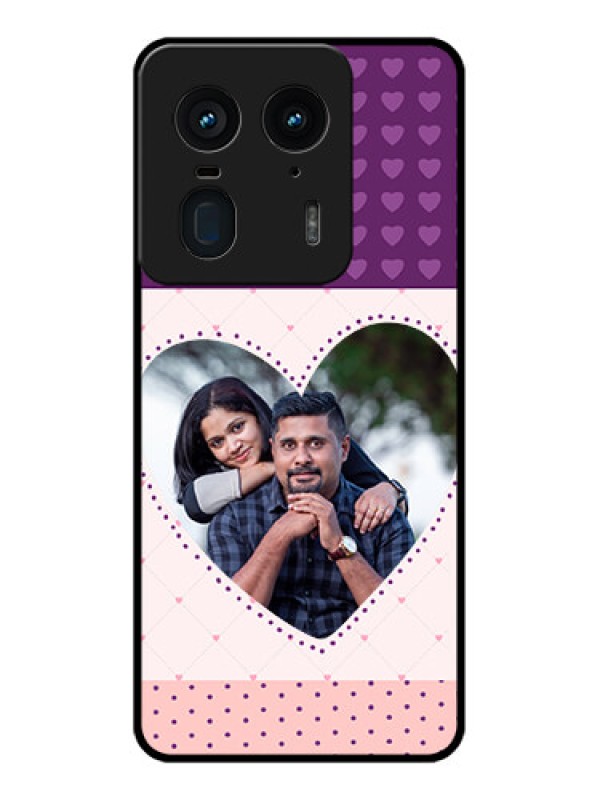Custom Motorola Edge 50 Ultra 5G Custom Metal Phone CaseViolet Love Dots Design