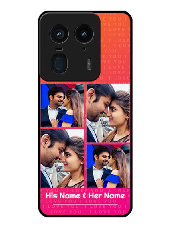 Custom Motorola Edge 50 Ultra 5G Custom Metal Phone CaseI Love You Pink Design