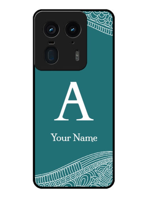 Custom Motorola Edge 50 Ultra 5G Custom Metal Phone CaseLine Art Pattern With Custom Name Design