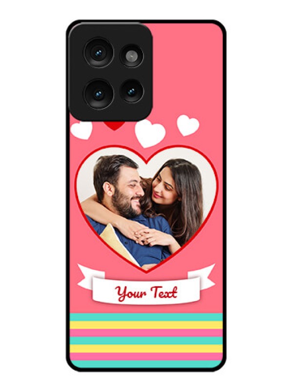 Custom Motorola Edge 50 Custom Metal Phone CaseLove Shapes Doodle Design