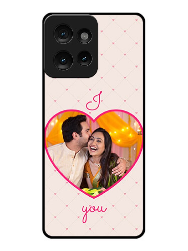 Custom Motorola Edge 50 Custom Metal Phone CaseHeart Shape Design