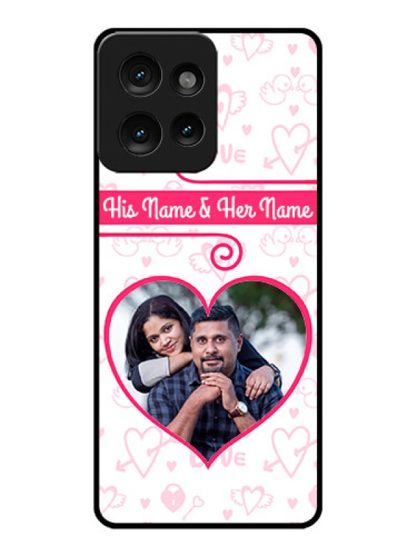 Custom Motorola Edge 50 Custom Metal Phone CaseHeart Shape Love Design