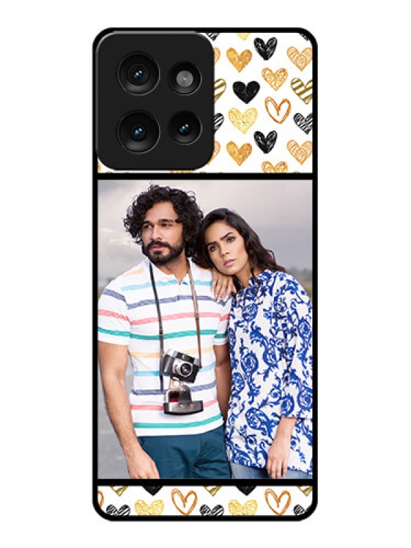 Custom Motorola Edge 50 Custom Metal Phone CaseLove Symbol Design