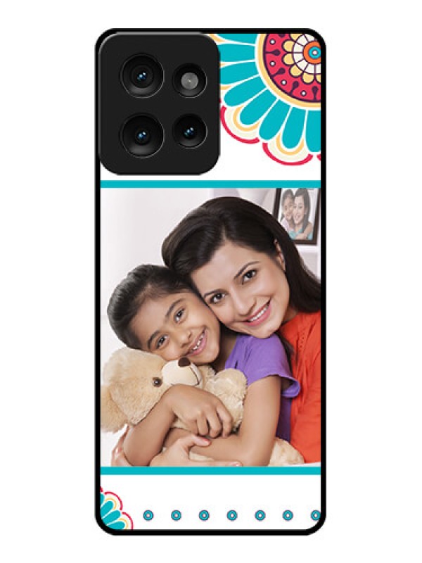 Custom Motorola Edge 50 Custom Metal Phone CaseFlower Design