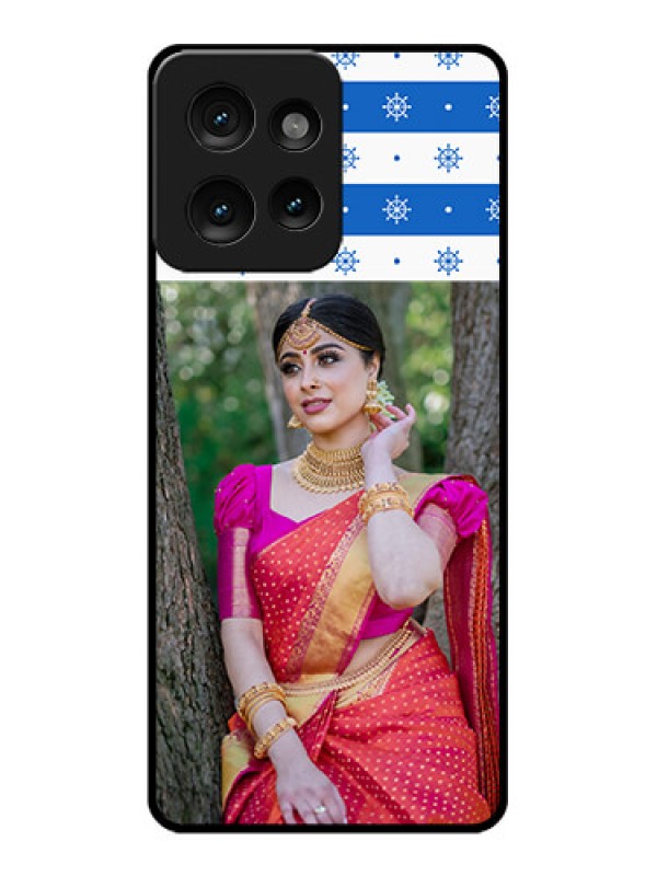 Custom Motorola Edge 50 Custom Metal Phone CaseSnow Pattern Design