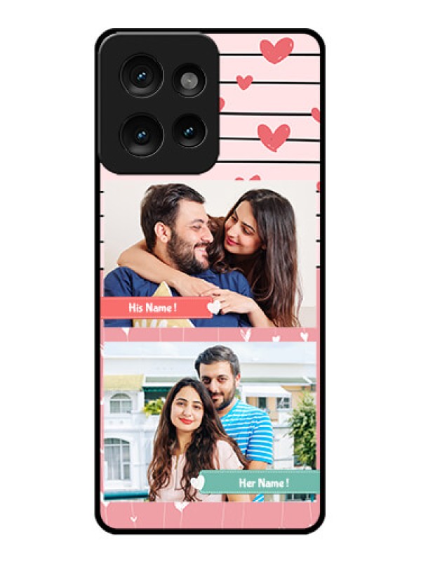 Custom Motorola Edge 50 Custom Metal Phone CasePhoto With Heart Design