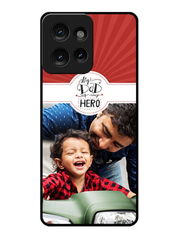 Custom Motorola Edge 50 Custom Metal Phone CaseMy Dad Hero Design