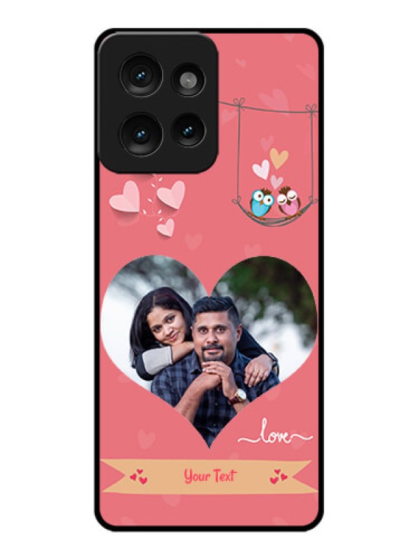 Custom Motorola Edge 50 Custom Metal Phone CasePeach Color Love Design