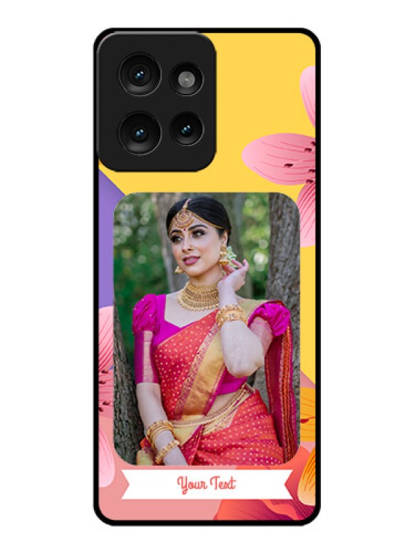 Custom Motorola Edge 50 Custom Metal Phone Case3 Image With Vintage Floral Design