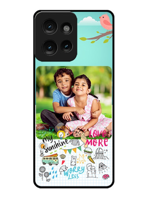 Custom Motorola Edge 50 Custom Metal Phone CaseDoodle Love Design