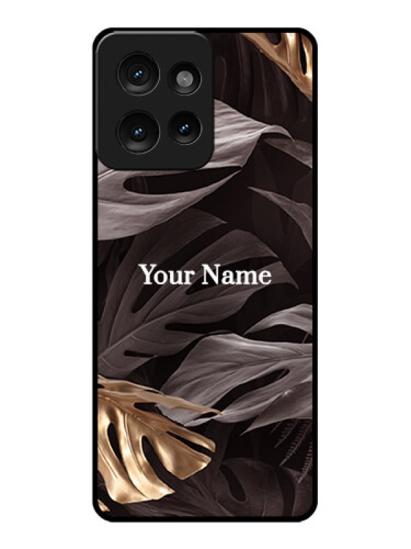 Custom Motorola Edge 50 Custom Metal Phone CaseWild Leaves Digital Paint Design