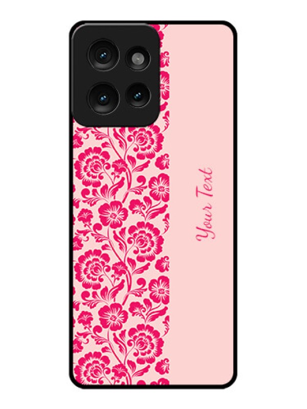 Custom Motorola Edge 50 Custom Metal Phone CaseAttractive Floral Pattern Design