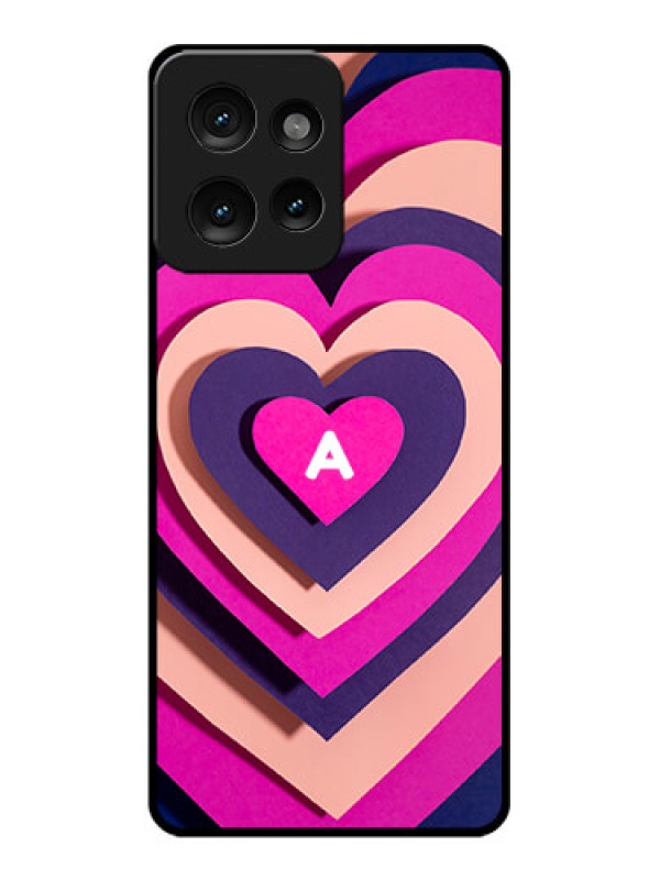 Custom Motorola Edge 50 Custom Metal Phone CaseCute Heart Pattern Design