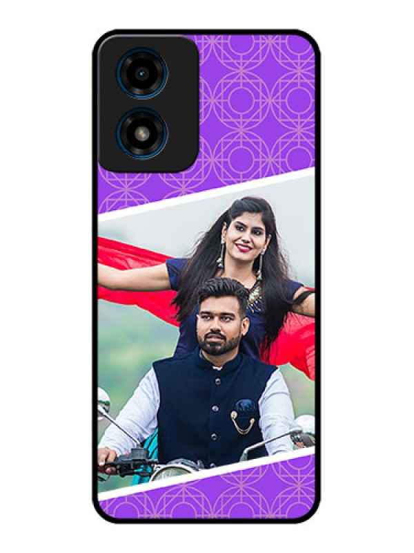 Custom Motorola G04 Custom Metal Phone Case - Violet Color Pattern Design