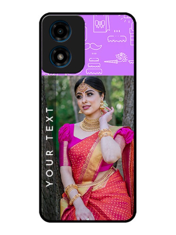 Custom Motorola G04 Custom Metal Phone Case - Birthday Icons Design