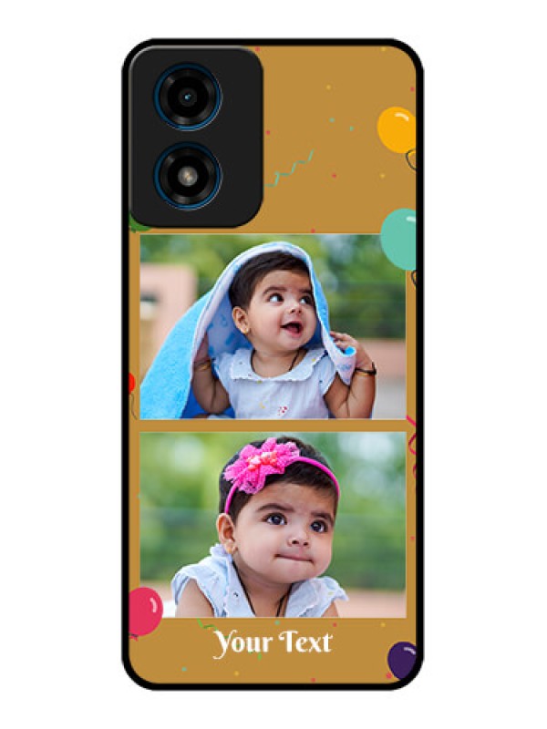 Custom Motorola G04 Custom Metal Phone Case - Image Holder With Birthday Celebrations Design