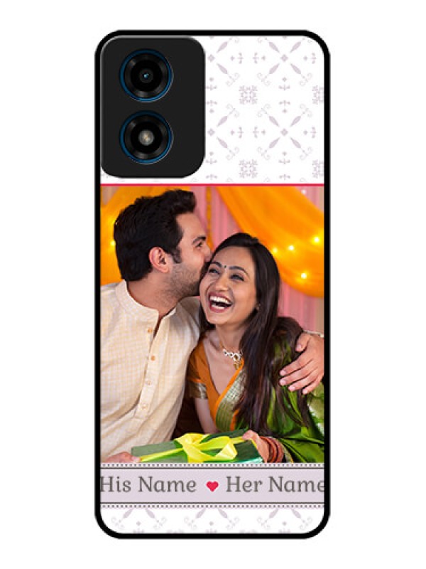 Custom Motorola G04 Custom Metal Phone Case - With Photo And Ethnic Design