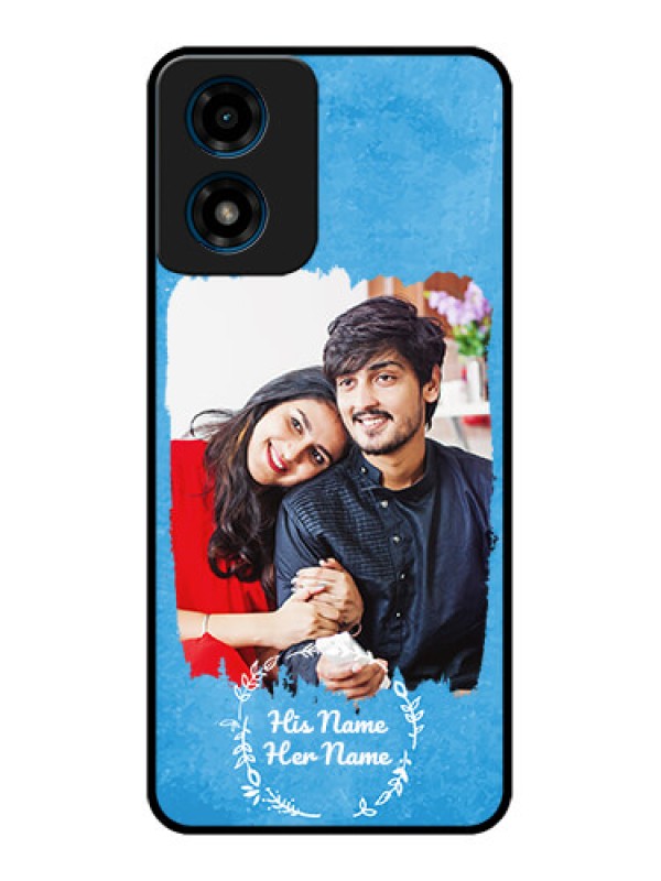 Custom Motorola G04 Custom Metal Phone Case - Blue Color Vintage Design