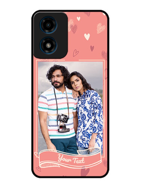 Custom Motorola G04 Custom Metal Phone Case - Love Doodle Art Design