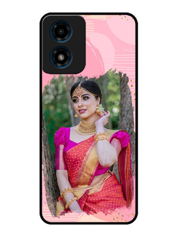 Custom Motorola G04 Custom Metal Phone Case - Gold Glitter Splash Design