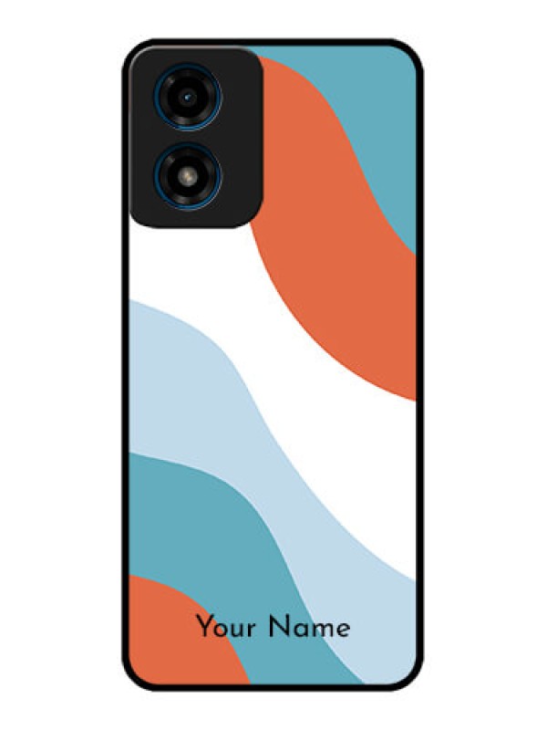 Custom Motorola G04 Custom Metal Phone Case - Coloured Waves Design