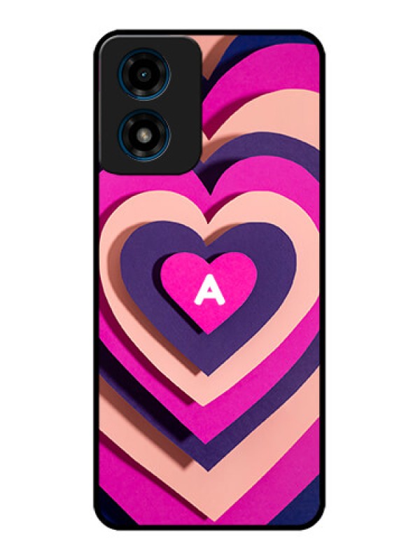 Custom Motorola G04 Custom Metal Phone Case - Cute Heart Pattern Design