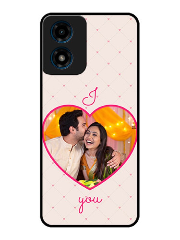 Custom Motorola G04s Custom Metal Phone CaseHeart Shape Design