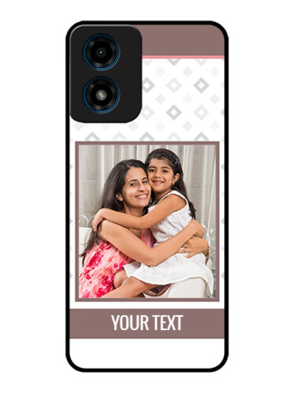 Custom Motorola G04s Custom Metal Phone CaseSimple Diamond Design