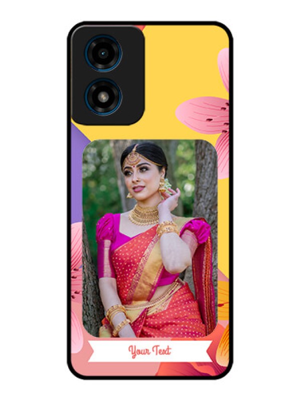 Custom Motorola G04s Custom Metal Phone Case3 Image With Vintage Floral Design