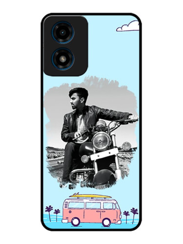 Custom Motorola G04s Custom Metal Phone CaseTravel and Adventure Design