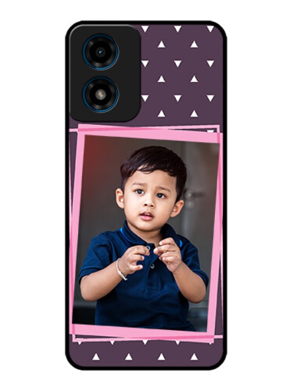 Custom Motorola G04s Custom Metal Phone CaseTriangle Pattern Dotted Design