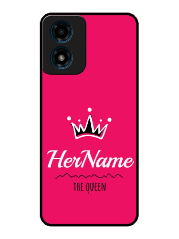 Custom Motorola G04s Custom Metal Phone CaseQueen With Name Design