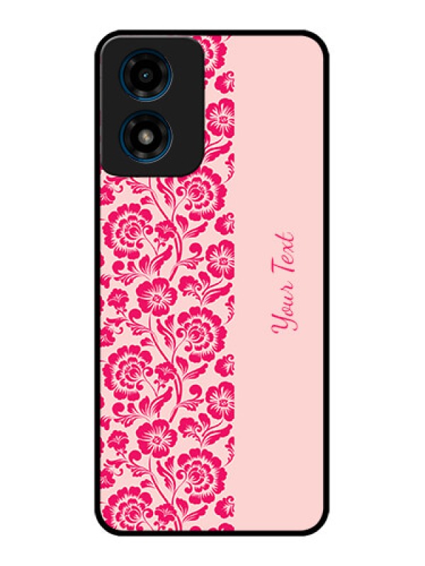 Custom Motorola G04s Custom Metal Phone CaseAttractive Floral Pattern Design