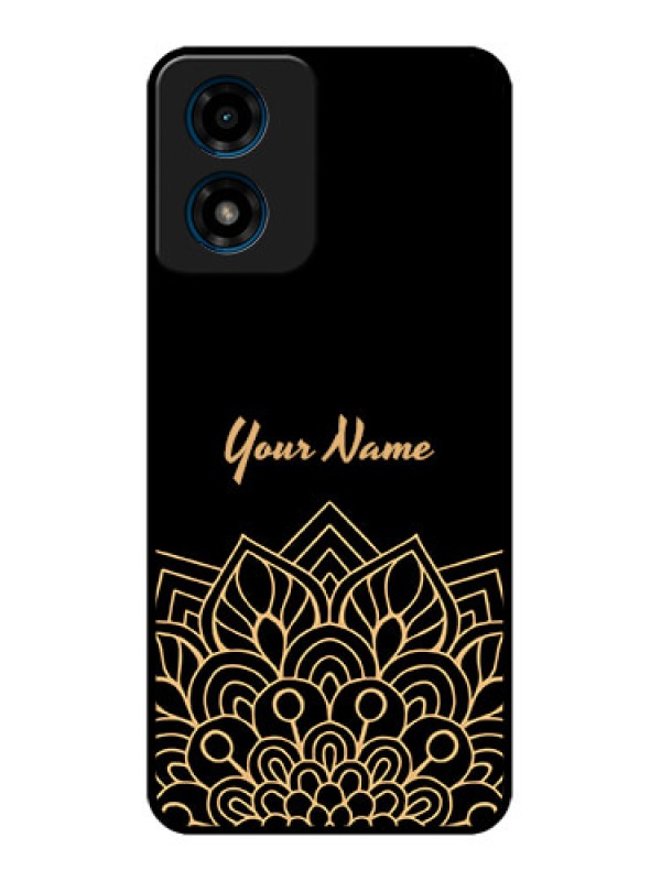 Custom Motorola G04s Custom Metal Phone CaseGolden Mandala Design