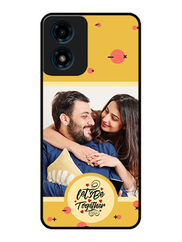 Custom Motorola G04s Custom Metal Phone CaseLets Be Together Design