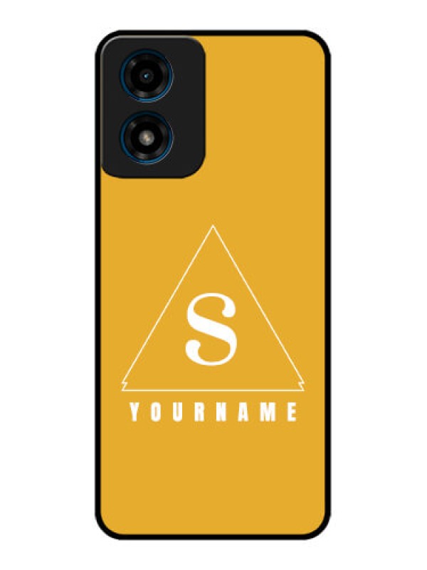 Custom Motorola G04s Custom Metal Phone CaseSimple Triangle Design