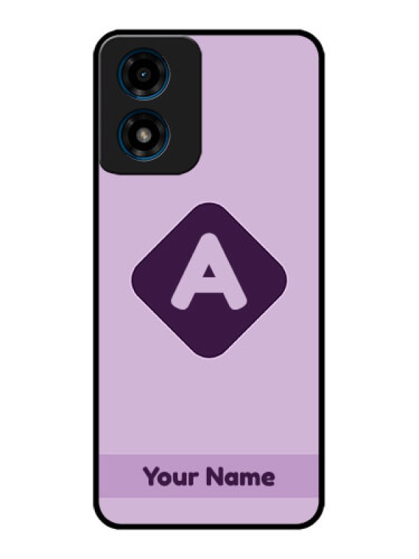 Custom Motorola G04s Custom Metal Phone CaseCustom Letter In Curved Badge Design