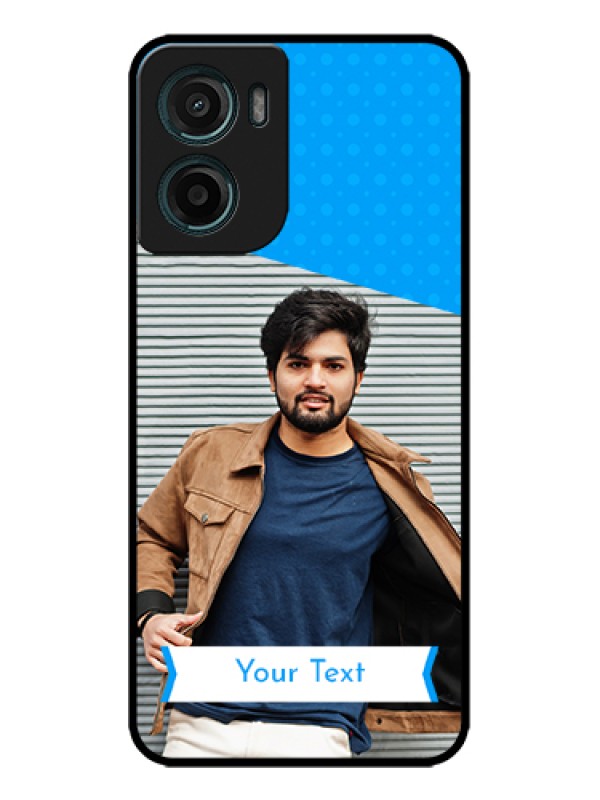 Custom Motorola G05 Custom Metal Phone Case - Simple Blue Color Design