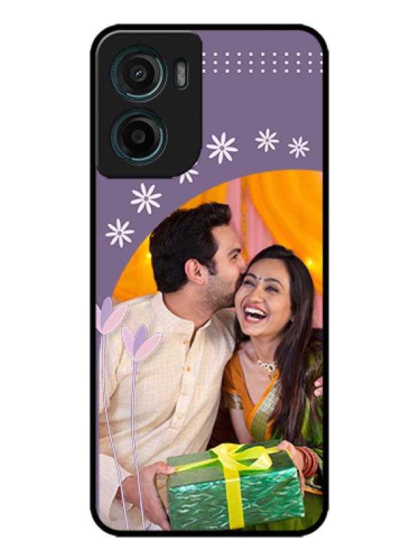 Custom Motorola G05 Custom Metal Phone Case - Lavender Flowers Design