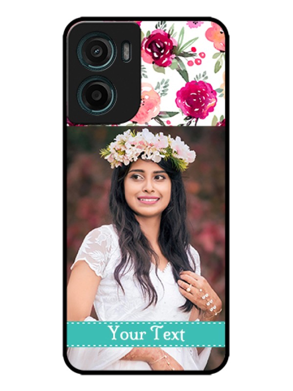 Custom Motorola G05 Custom Metal Phone Case - Water Colors Floral Design