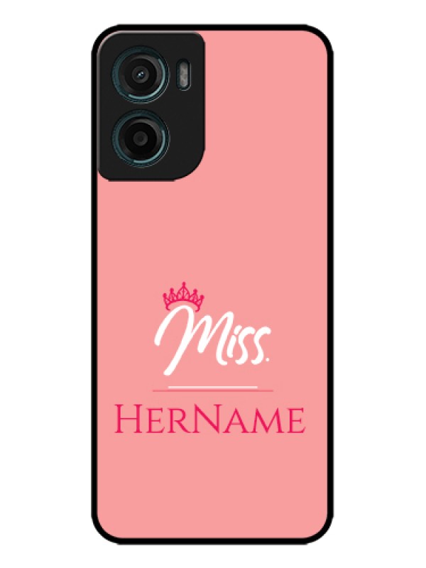 Custom Motorola G05 Custom Metal Phone Case - Mrs With Name Design