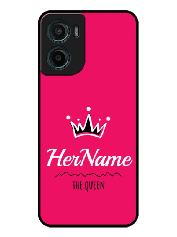Custom Motorola G05 Custom Metal Phone Case - Queen With Name Design