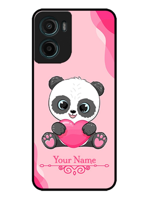 Custom Motorola G05 Custom Metal Phone Case - Cute Panda Design