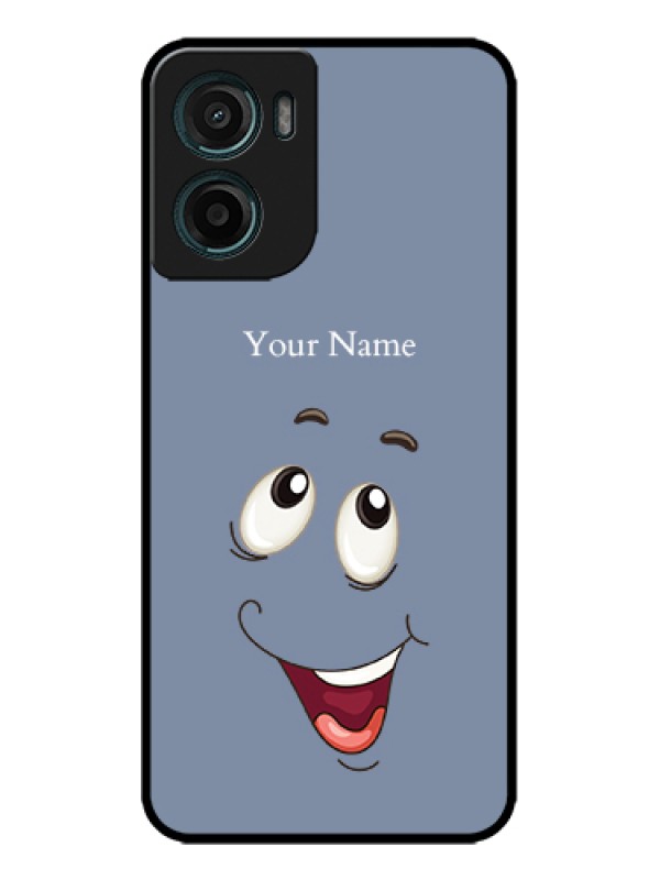 Custom Motorola G05 Custom Metal Phone Case - Laughing Cartoon Face Design
