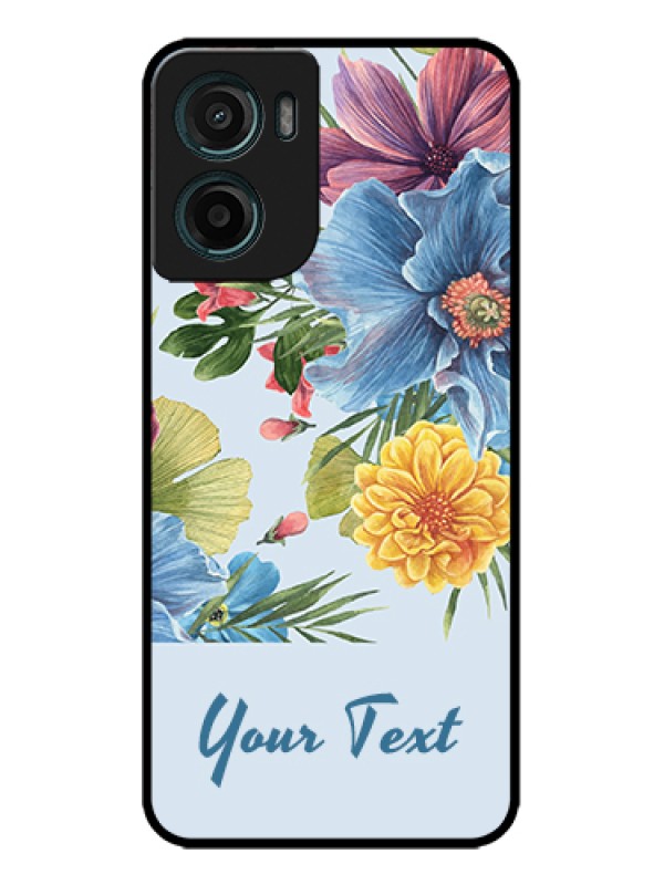 Custom Motorola G05 Custom Metal Phone Case - Stunning Watercolored Flowers Painting Design