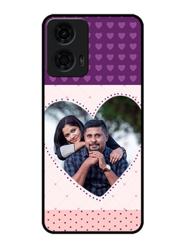 Custom Motorola G24 Power Custom Metal Phone CaseViolet Love Dots Design
