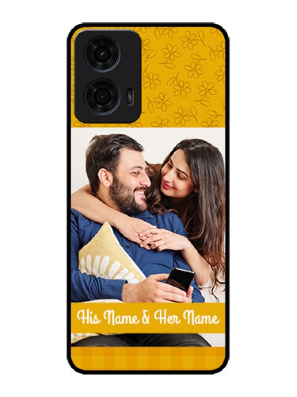 Custom Motorola G24 Power Custom Metal Phone CaseYellow Floral Design
