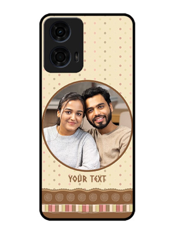 Custom Motorola G24 Power Custom Metal Phone CaseBrown Dotted Mobile Case Design