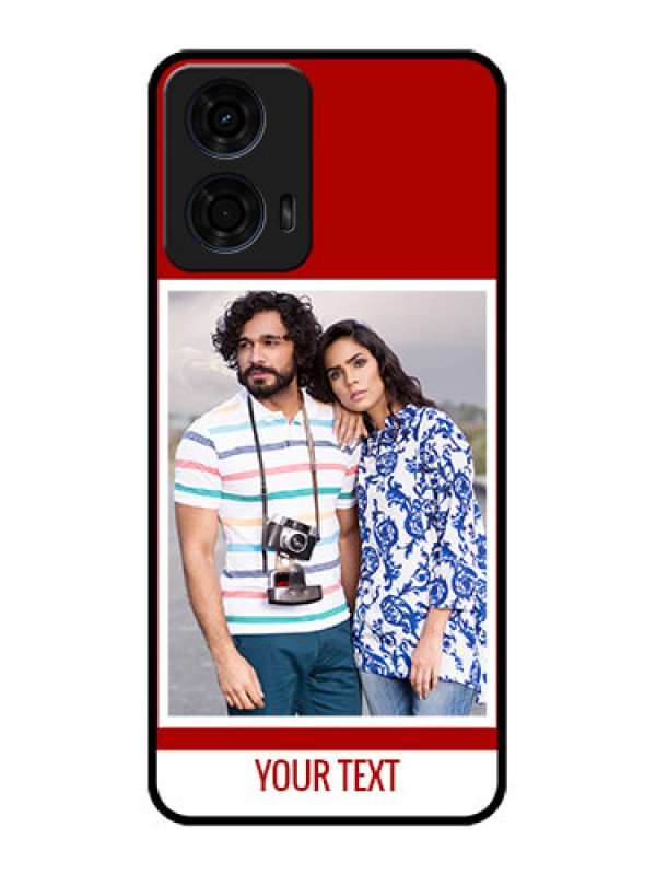 Custom Motorola G24 Power Custom Metal Phone CaseRed Color Design