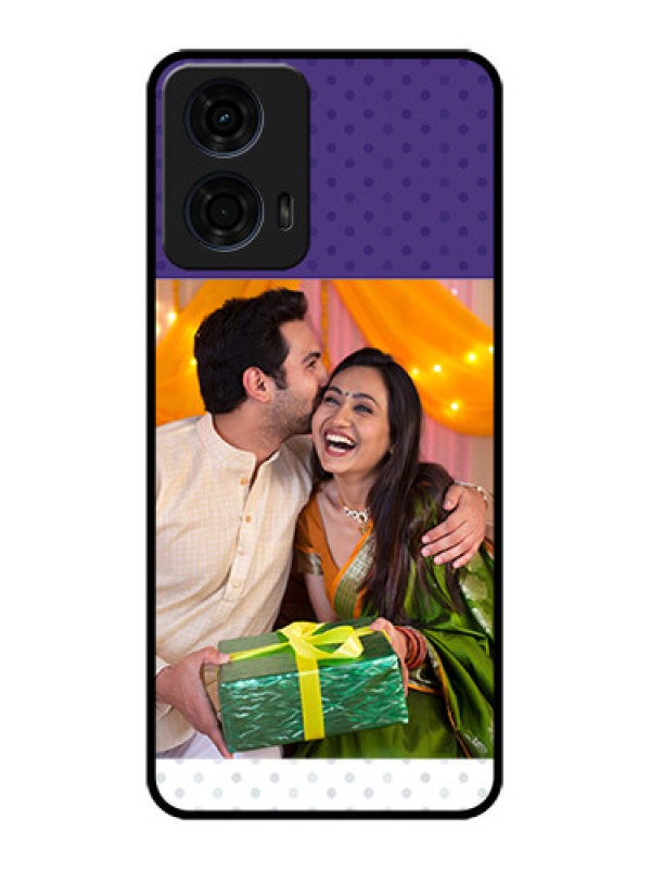 Custom Motorola G24 Power Custom Metal Phone CaseViolet Colored Pattern Design